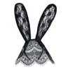 Diadema Sexy de Encaje Rojo con Orejas de Conejo para Chica Caliente Pinza para el Cabello Accesorio para el Cabello Sesión de Fotos de Celebridad de Internet Máscara de Bunny Girl