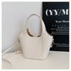 Bolsa Feminina 2025 Novo Estilo Textura Simples, Bolsa Balde Fofa Versão Coreana de Primavera, Bolsa Transversal de Ombro Único Retrô da Moda