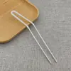 Horquilla de Hierro Xiangyun en Forma de U para DIY Estilo Antiguo Hanfu Doble Paso Recto Horquilla con Borla Horquilla Galvanizada Accesorio para el Cabello de Flor