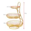 Prato de frutas cesta de frutas criativa casa multi-camada europeu moderno sala de estar mesa de centro simples lanche prateleira de três camadas multifuncional Pacote