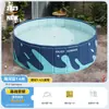 Novo modelo de piscina infantil para uso doméstico, piscina inflável dobrável para bebês, piscina externa espessa e ampliada, banheira de natação para quintal
