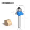 Fresa de radio con vástago de 1/4 de pulgada y rodamiento estándar, herramienta para trabajar la madera, fresa, fresa para ranurar, fresa de chaflán R, fresa para madera