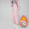 Calça de Moletom Feminina Off-White Estilo Americano Primavera e Outono 2025 Nova Slim-Fit Jogger Casual Reta Solta com Forro de Lã