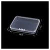 Caja de embalaje de plástico transfronteriza de 1.5 cm, caja cuadrada de plástico PP para piezas de joyería, caja plana de Amazon, caja de almacenamiento rectangular transparente
