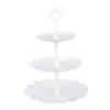 Bandeja de Sobremesa de Plástico Nórdico, Bandeja de Frutas de Três Camadas de Luxo Leve, Bandeja de Frutas para Sala de Estar, Suporte de Sobremesa para Casamento e Natal, Bandeja de Doces para Casamento