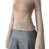 2024 Europeo y Americano Amazon AliExpress Cómodo Cuello Redondo Lana Cuerno Manga Larga