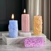 Molde de Silicona para Vela Cilíndrica con Hoja DIY Hecho a Mano Columna de Hoja de Arce Molde para Souvenir de Boda Difusor de Aromaterapia