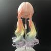 Boneca BJD Leaf Loli SD Ball, cor de seda macia, franja elegante, cabelo longo e cacheado, conjunto de peruca de 3 e 6 pontos