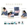 Almohada U con Capucha y Partículas de Espuma, Almohada Cervical de Buena Calidad, Almohada de Partículas Rayada, Almohada Cervical para Coche, Se Puede Guardar para Soporte Cervical