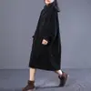 Vestido Sudadera de Cuello Alto para Chicas Gordas Tallas Grandes Mujer 2026 Otoño Invierno Suelto Cubre Defectos Adelgazante Elegante Vestido de Pana con Forro de Terciopelo