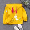 Nuevo abrigo de otoño 2023 para niñas, chaqueta cortavientos infantil, cárdigan casual para bebés, sudadera con capucha para niñas