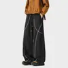 Pantalones Casuales de Estilo Americano con Bloques de Color Línea Hasselblad para Hombre, Pantalones de Senderismo Impermeables y Cortavientos para Exteriores, Pantalones Largos Rectos Holgados Curvos de Marca de Moda