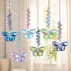 Campanillas de Viento Captadoras de Luz para Jardín, Mariposas de Colores Tejidas a Mano, Suministro Transfronterizo de Amazon, Nuevos Colgantes de Cristal del Transmisión en Vivo de Douyin