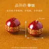Partículas de Cristal de Cinábrio Areia de Sangue Contas de Areia Vermelha Areia de Cristal Contas Redondas Contas Soltas Acessórios para Joias DIY Produtos Semi-Acabados Atacado
