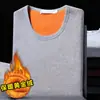 Camiseta térmica masculina plus size confortável para inverno, camada interna, quente e casual, camisa de manga longa espessa com forro de fleece para homens