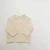 Ropa interior para bebé Otoño Nuevo Suave Versátil Camiseta de manga larga para niños y niñas Pequeños Casual Ropa interior