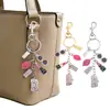 Pentagrama en forma de corazón con goteo de aceite de aleación para labio, lápiz labial, gafas de sol, colgante para bolso de hombro, llavero, decoración de bolso, accesorio