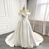 Vestido de Novia Ligero Francés 2025 Nueva Llegada Novia Estilo Hepburn Vintage Satén Hilo Discreto Un Hombro Elegante Vestido de Bienvenida