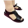 Zapatos Romanos Transfronterizos Sandalias Nuevas de Verano 2023 para Mamá Planos Piel Suave Suela Suave Zapatos Planos para Adultos Mayores