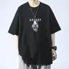 Nova camiseta solta de manga curta de verão para homens, camiseta da moda casual estilosa de meia manga, camiseta básica com mangas de três quartos