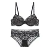 Sujetador con Aros de Soporte Push-Up para Comercio Exterior Transfronterizo, Parte Superior Fina y Parte Inferior Gruesa, Lencería Sexy, Set de Sujetador Anticaída