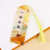 Marcador de Página Estilo Chinês com Texto, Presente de Recompensa Motivacional para Estudantes, Fofo Criativo para Leitura Escola com Borla Acrílica Novo