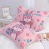 Fundas de Almohada de Algodón Puro Estilo Nuevo, un Par de Fundas de Almohada para Pareja del Hogar Hechas de Gasa, Algodón Simple, No Sueltan Pelusa, con Lazos, Engrosadas