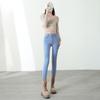 Foto Real de Jeans de Mujer de Tiro Alto, Nuevo Estilo Primavera y Otoño 2026, Corte Delgado, Elásticos, Skinny, Pantalones de Lápiz hasta el Tobillo