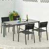 Mesa e Cadeira de Exterior Pátio Jardim Moradia Varanda Lazer Loja de Chá com Leite Café Exterior Moderno Simples Cadeira de Malha