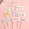 Decoraciones para pastel de cumpleaños de niños de moda roja te desean un feliz cumpleaños tarjeta de oso adorno para hornear