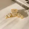 Presilha de Tubarão Estilo Coreano Garra de Cabelo de Acrílico Camélia Acessório de Cabelo Fashion Versátil Grampo Elegante para a Parte de Trás da Cabeça Ornamento de Cabelo para Mulheres