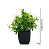 Venta al por Mayor Transfronteriza de Plantas Verdes Artificiales Pequeñas en Maceta para Hogar y Oficina, Adornos Creativos, Flores de Plástico, Set de 10 Piezas de Bonsáis Pequeños
