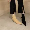 Chuyuji 2026 Otoño/Invierno Nuevas Botas Elásticas de Punta Fina y Tacón de Aguja, Botas Delgadas de Celebridad de Internet, Botines de Tacón Alto Mate para Commuting para Mujer
