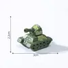 Modelos em miniatura de tanque e avião de caça para micro-paisagens, acessórios decorativos DIY, enfeites para painel de carro ou mesa