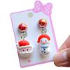 Pendientes de clip para orejas para niñas, sin agujeros, regalo de Navidad para bebés, pendientes falsos, lindos pendientes de dibujos animados para niñas.