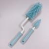 Cepillo de silicona para biberón con rotación de 360 grados, enjuague, cepillo para limpiar tetina de bebé y tubo de succión, cepillo de limpieza, artefacto de limpieza al por mayor