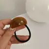 Diadema Chic Coreana Dongdaemun para Mujer Simple Elegante Estilo Frío Acrílico Arco Banda de Goma Negra para el Cabello Cuerda para el Cabello