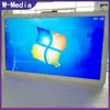Máquina publicitaria táctil integrada de 21.5 pulgadas blanca para montaje en pared pantalla de platos de catering para pacientes ambulatorios del hospital Android Windows