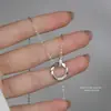 Collar Mobius para Mujer Plata Pura S999 Geométrico Entrelazado Colgante Brillante de Diamante Cadena para Clavícula Joyería de Plata Maciza para el Cuello