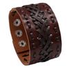 Direto da fábrica moda simples pulseira de couro Europa e Estados Unidos transfronteiriça nova pulseira punk personalidade masculina pulseira larga de couro