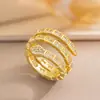 Anillo Exquisito Super Brillante de Circonita para Niñas, Lujo Accesible y Anillo de Apertura Ajustable de Gama Alta, Baño de Oro Real Simple