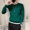 Suéter de Inverno para Homens, Estiloso e Versátil, Tricô Fresco para Homens, Corte Slim, Lindo Suéter Base para Adolescentes