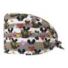 Gorro de trabajo para pediatra con estampado de dibujos animados, gorro quirúrgico de algodón, estampado de enfermera femenina, banda elástica ajustable