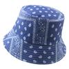 Sombrero de Pescador Tie-Dye de Venta Caliente Transfronteriza para Exportación Sombrero de Cubeta de Doble Cara para Mujer Sombrero de Sol con Estampado de Graffiti 3D para Calle de Otoño