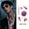Nuevas Pegatinas de Cicatrices Halloween Mate, Pegatinas de Maquillaje Faciales Realistas No Reflectantes Impermeables y a Prueba de Sudor, Pegatinas de Tatuajes