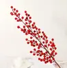 Fruta da Prosperidade Fruta de Amora Vermelha Fruta de Amora de Inverno Flor Artificial de Simulação Ornamento Sala de Estar Presente de Inauguração Decoração de Casa Nova Exibição de Ano Novo Arte Floral
