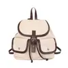 Mochila de Nicho con Doble Bolsillo para Mujer 2026 Nuevo Otoño Bolso de Doble Hombro para Mujer Viaje Ligero Tacto de Alta Gama Mochila Escolar de Nicho