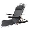 Cama plegable silla de respaldo soporte de respaldo ajustable marco cojín de asiento cama para ancianos sofá reclinable perezoso