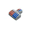 Terminal de fiação para luminária, conector de fio, terminal de conexão rápida universal para fios rígidos e macios, 2 entradas / 2 saídas, 3 entradas / 3 saídas