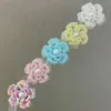 Pendientes de Flor de Perlas Coreanos de Verano Frescos y Dulces, Pendientes Delicados y Elegantes con un Ambiente Dulce y Elegante